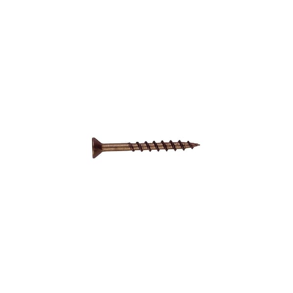Wood Screw, 1 in, Zinc Yellow Bugle Head Phillips Drive